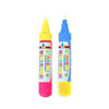 A set of yellow and blue magic pens with tips, designed for a reusable water drawing mat.