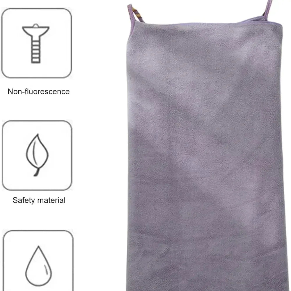 Soft Quick-Dry Wearable Towel Wrap with Adjustable Straps