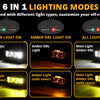 4 Inch LED Driving Lights with Amber DRL and Side Shooter
