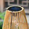 Rattan Solar Garden Lantern with Handle