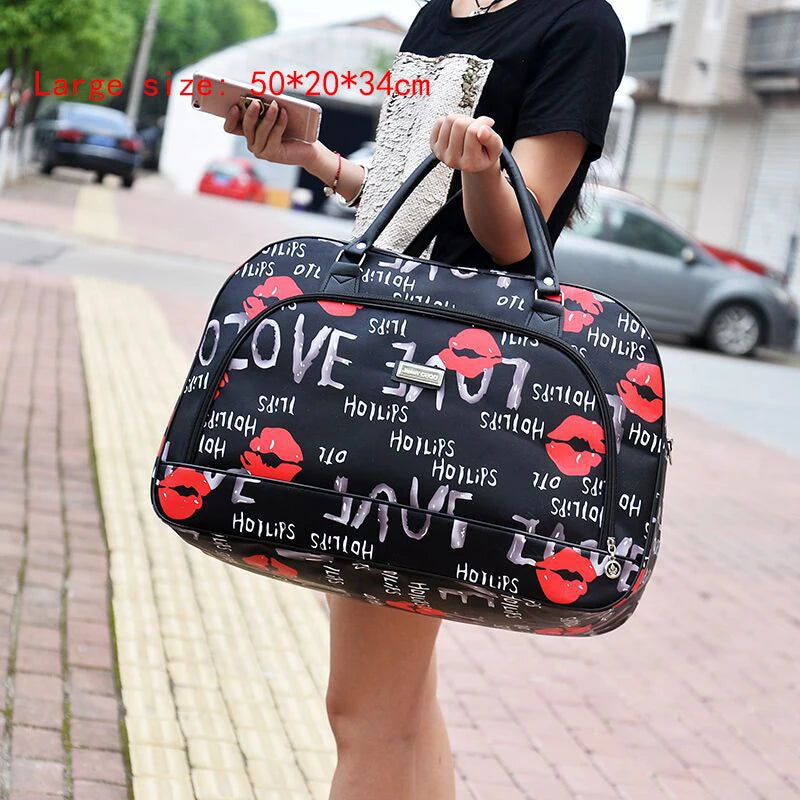 Floral Print Travel Duffle Bag for Women