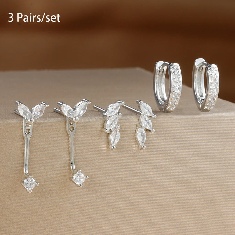 Dainty Square Hoop Earrings Set