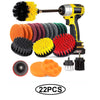 A set of 21 drill brush cleaning tools including various colored brushes and extensions for detailing