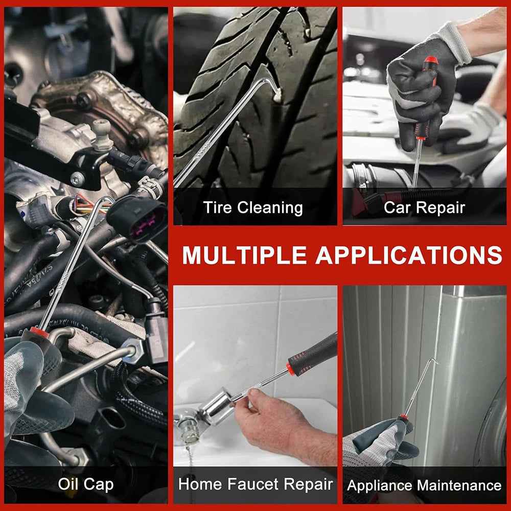 Precision Oil Seal & O-Ring Removal Tool Set with Pick Hooks