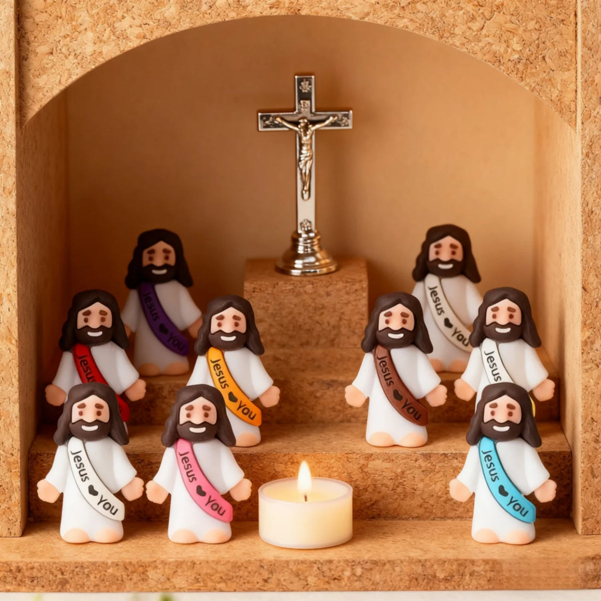 Mini Religious Figurine Set for Christmas and Easter Decor