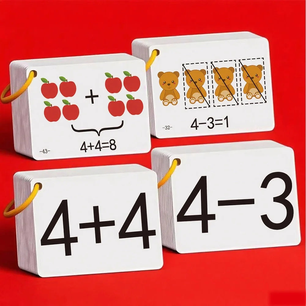 Arithmetic Practice Cards for Kids - Addition, Subtraction, Multiplication, and Division