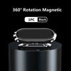Schwarzer 360°-Dreh-Magnet-Handyhalter mit silberner Oberfläche.
