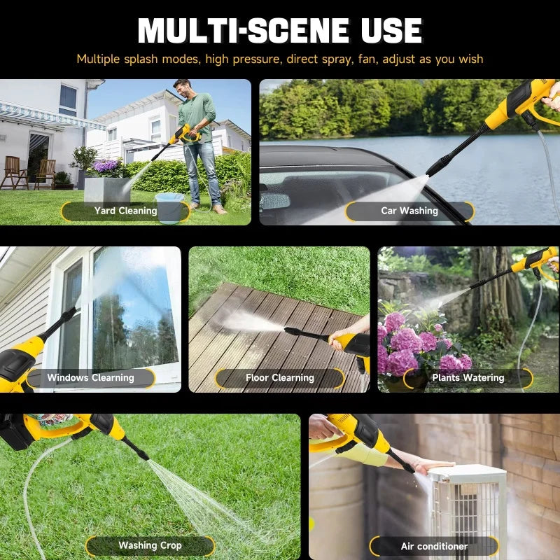 Cordless Portable Pressure Washer for Cars and Outdoor Cleaning