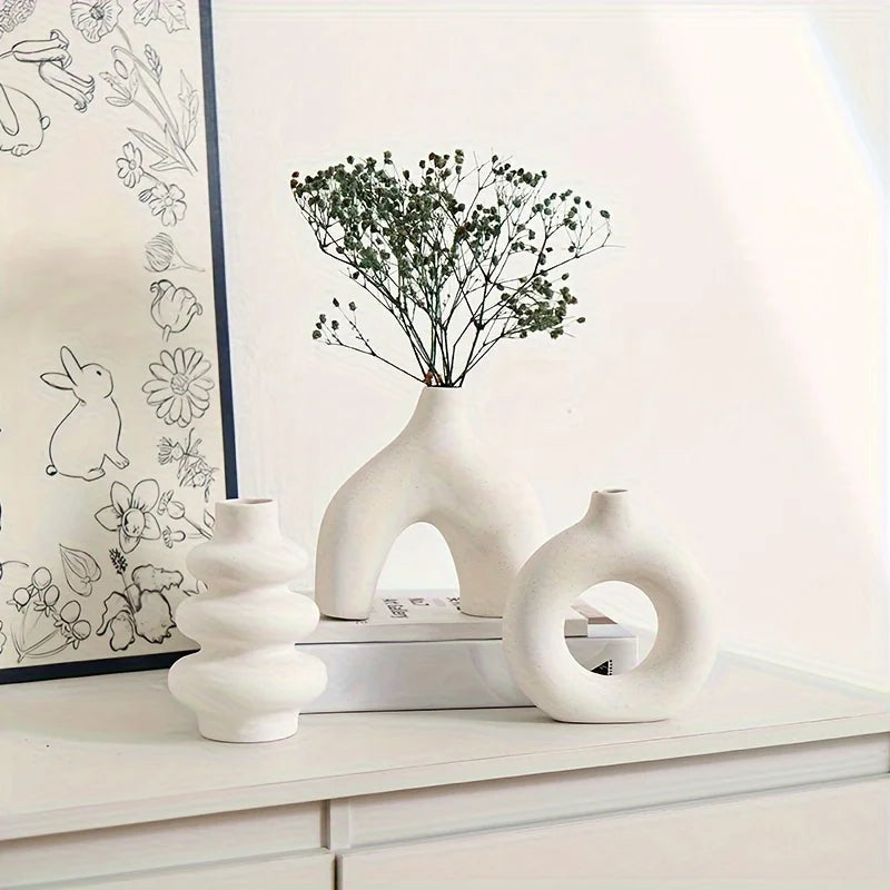 Bohemian Ceramic Vase Set for Home Decor