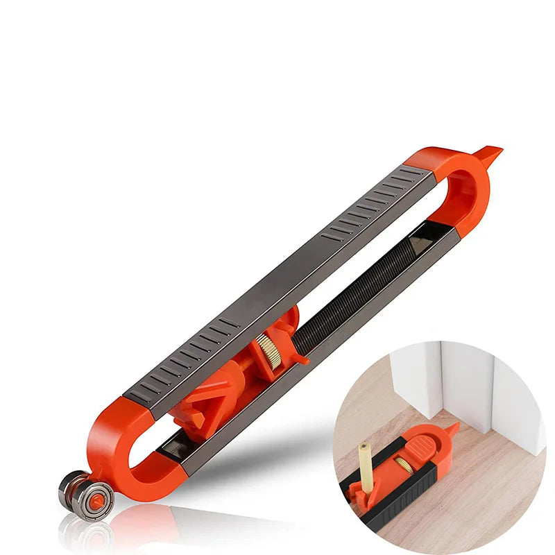 Contour Scribing Ruler with Lock for Precise Woodworking