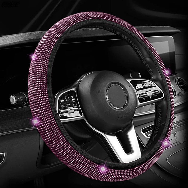 Sparkling Rhinestone Steering Wheel Cover