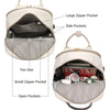Women's Nylon Waterproof Casual Backpack with USB Port, Fits 15.6 Inch Laptop