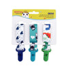 3-Pack Cartoon Pacifier Clips for Babies