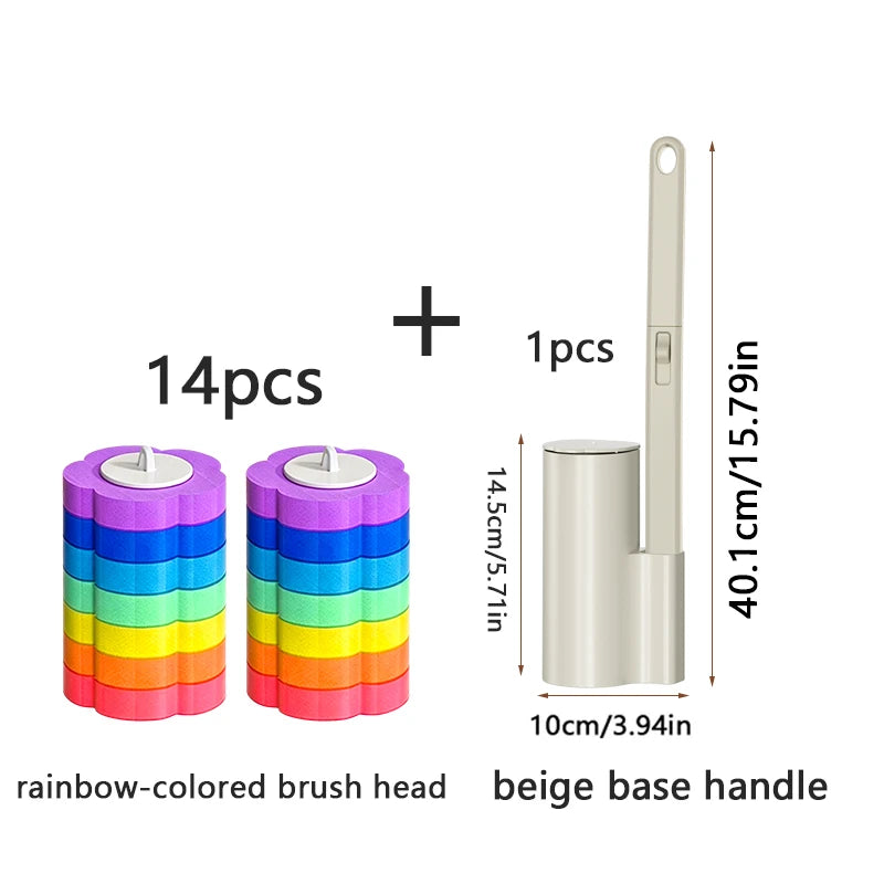 Dual-Use Toilet Brush Set with Holder