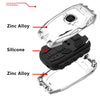 Protective key fob cover made of zinc alloy and silicone for Hyundai and Kia models