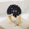 Vintage Geometrischer Goldsteinring