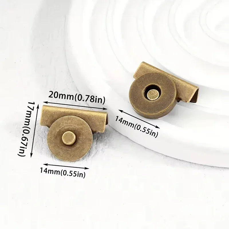 Metal Magnetic Snap Buttons for Sewing & Crafts (5 Pairs)