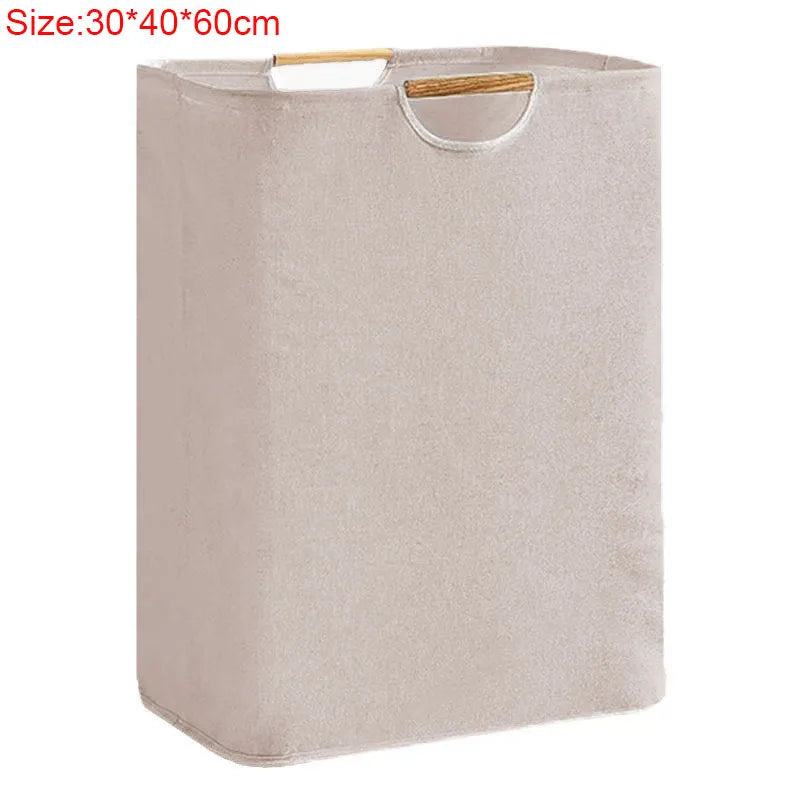 Foldable Cotton Laundry Basket with Handles