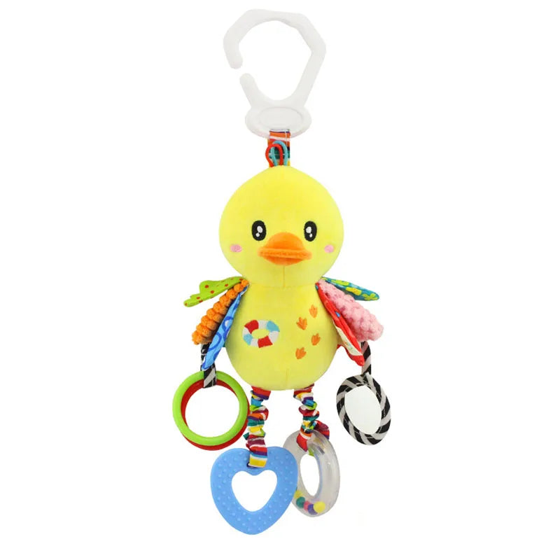 Musical Plush Animal Rattle & Teether Toy for Babies