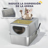 XL Stainless Steel Cat Litter Box with Lid and Scoop