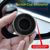 A hand holds a suction cup adsorption film for a car rearview mirror, demonstrating easy installation.