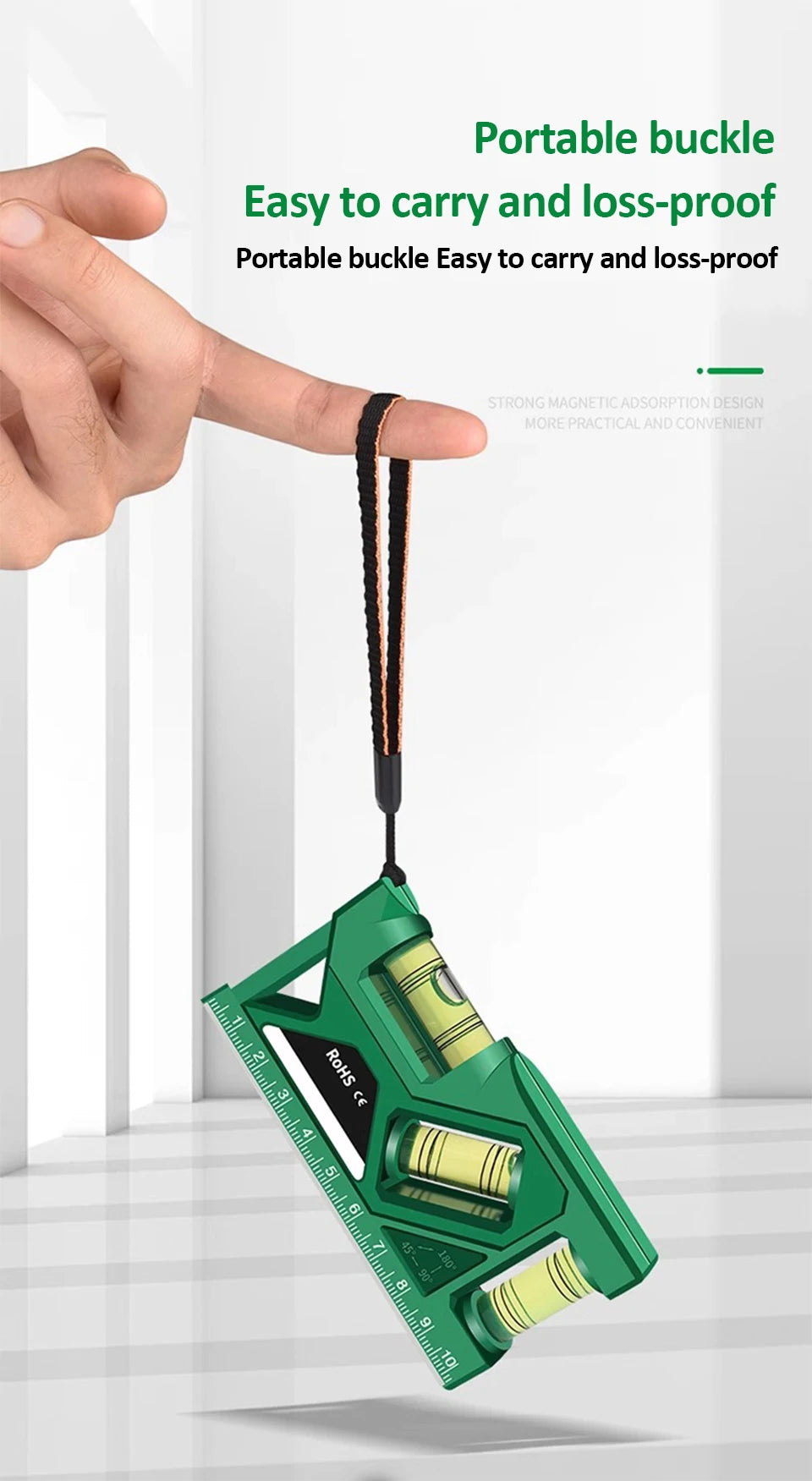 Magnetic Pocket Level Gauge with 3-Axis Precision