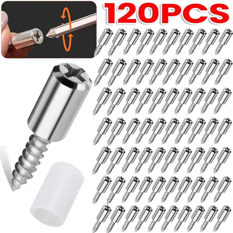 Self-Tapping Shelf Support Pins with Non-Slip Silicone Sleeves