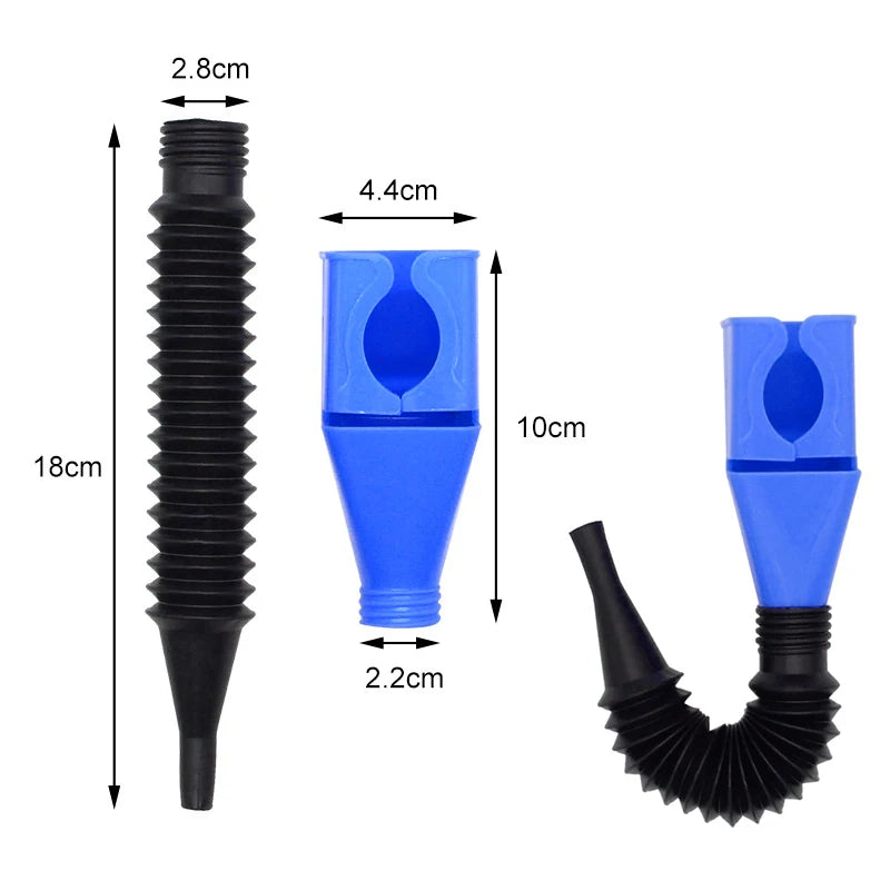 Foldable Car Refueling Funnel with Flexible Hose
