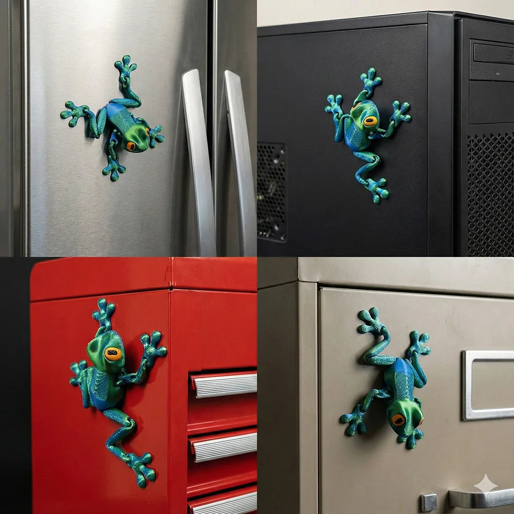 Magnetic Articulated Frog Fidget Toy – 3D Printed Desk Decor