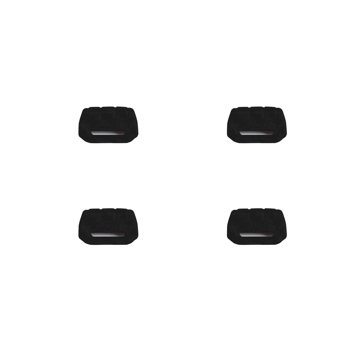 Three black window switch trim covers for Jeep Wrangler JL and Gladiator JT.