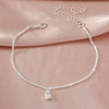 Dainty CZ Anklet with Layered Chain Design