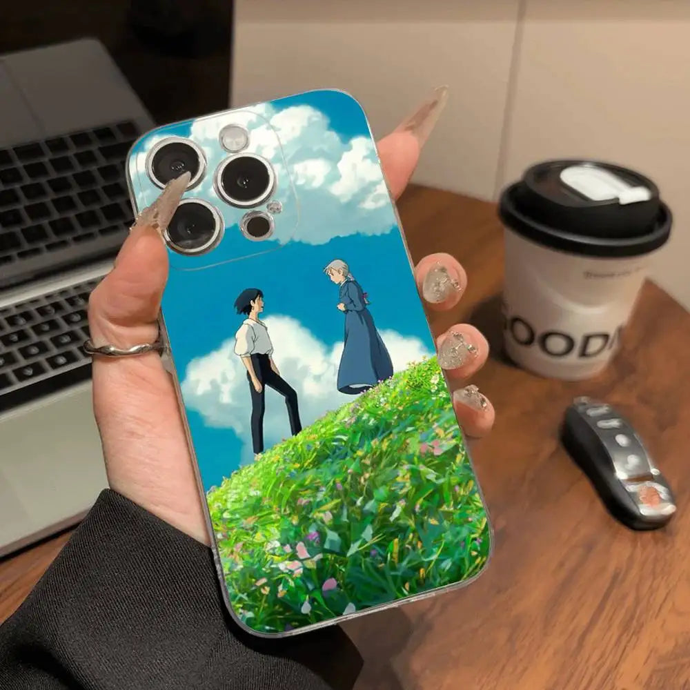 Howl's Moving Castle TPU Phone Case with Shockproof Clear Back