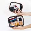 Leopard Print Transparent Makeup Bag with Waterproof Zipper
