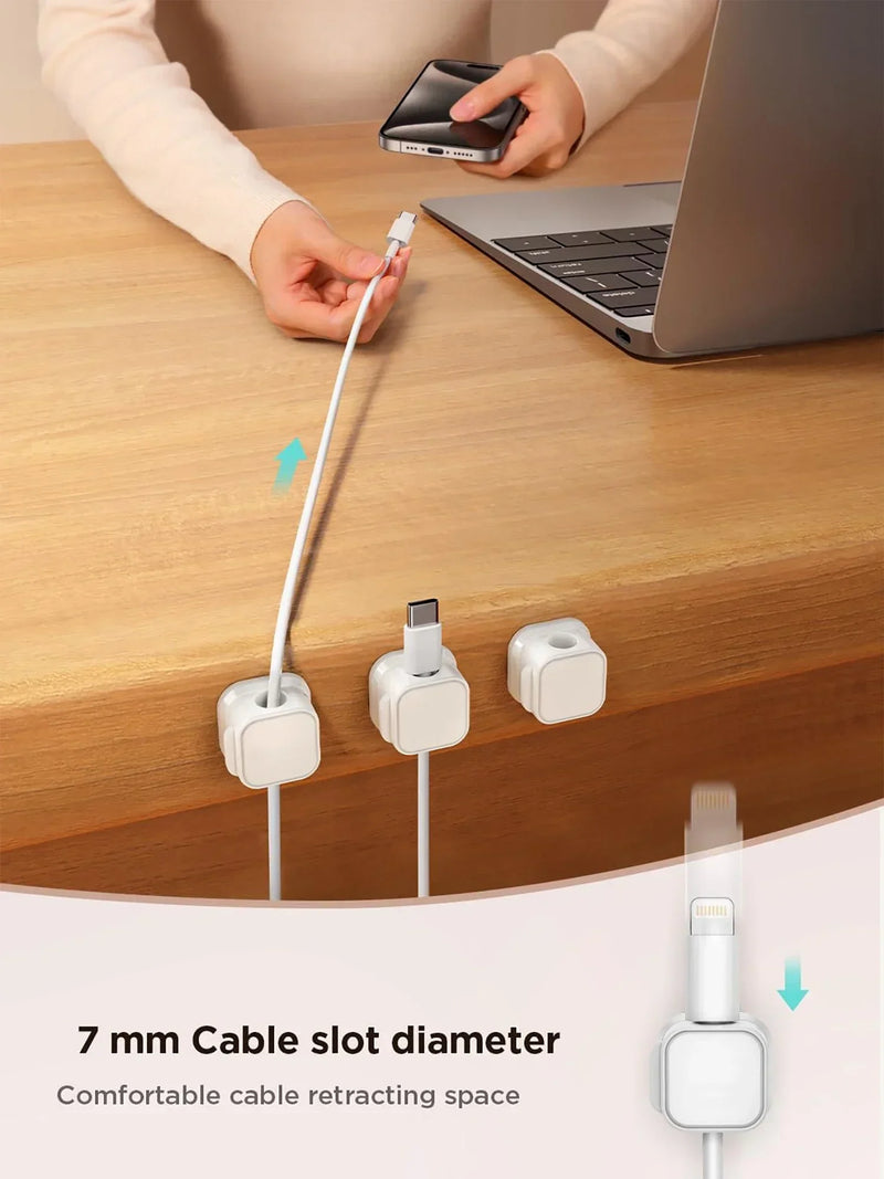 Magnetic Cable Clips with Adhesive Backing