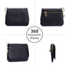 Women's RFID-Blocking Leather Wallet with Keychain and Coin Pocket