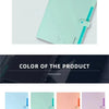 A collection of various colored and sized accordion file folders and document holders.