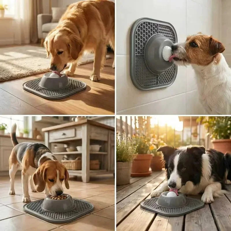 Interactive Slow Feeder Bowl with Suction Base