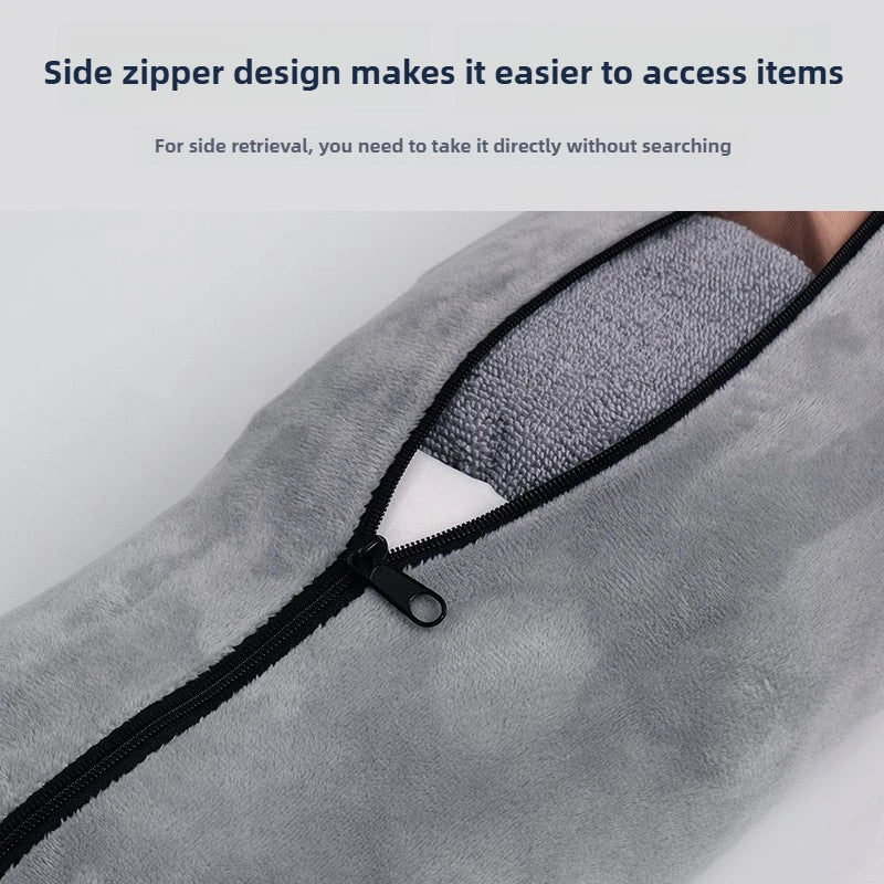 U-Shaped Travel Neck Pillow with Velvet Cover