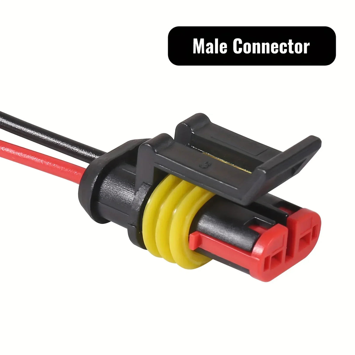 Waterproof 2-Pin Electrical Connector Kit with 16 AWG Wire