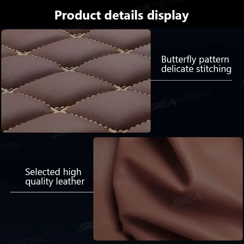 Universal All-Weather 4-Piece PU Leather Car Floor Mats