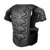Black kids motocross body armor set featuring elbow and knee pads