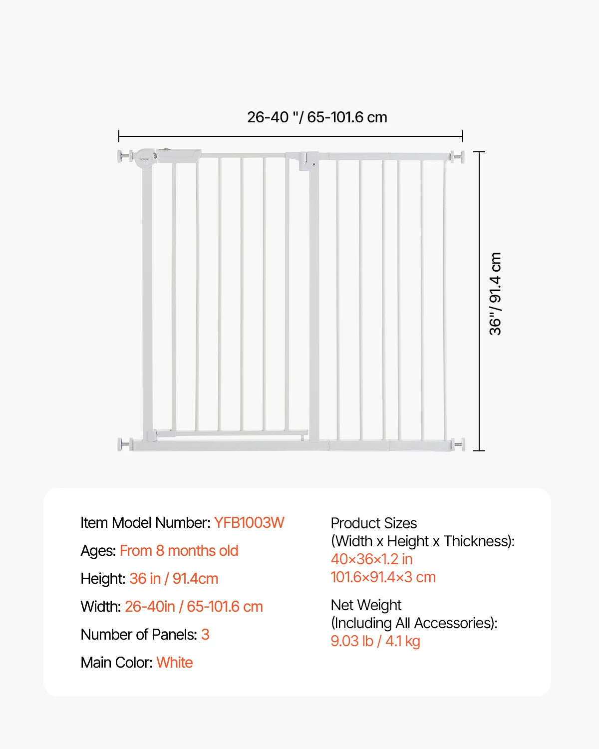 Walk-Through Safety Gate for Babies and Pets
