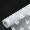 Waterproof Non-Slip Shelf Liner Roll with Daisy Pattern