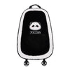 Black and white panda themed car seat cover with headrest pillows
