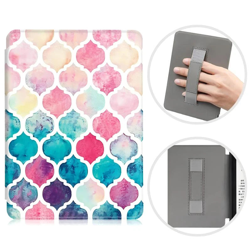 Premium Leather Case for Kindle Paperwhite (2024) with Hand Strap & Auto Sleep/Wake