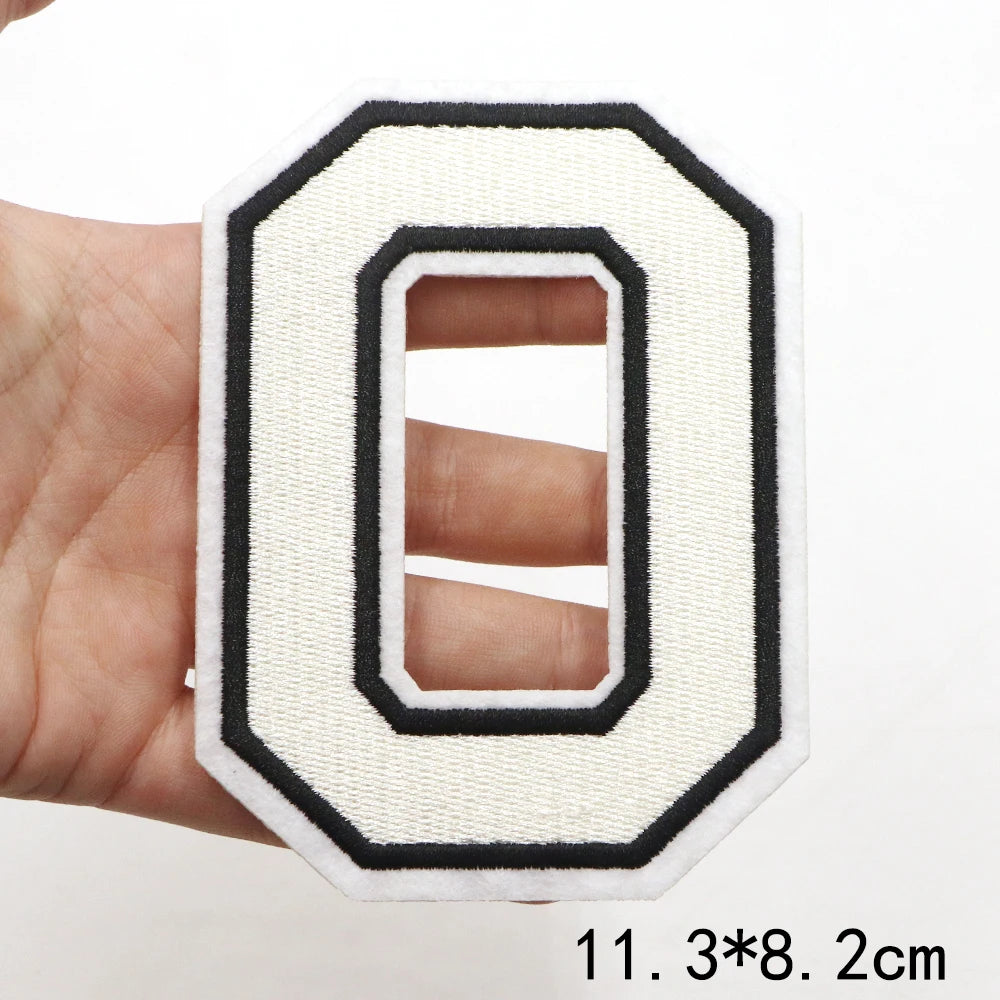 Large White Letter Patch for DIY Clothing Customization