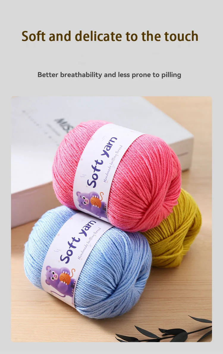 Soft Acrylic Yarn Balls for Knitting – 300g