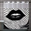Modern Waffle-Weave Shower Curtain with Snap-In Liner