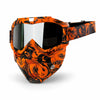 Orange und schwarz taktische Motorradbrillen mit reflektierender Linse