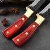 Juego de Cuchillos de Cocina de Acero Inoxidable Forjado con Mangos de Madera